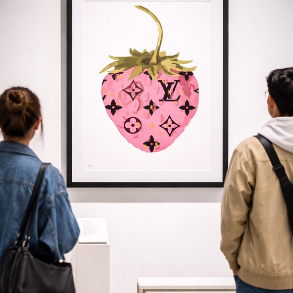 Rare DEATH NYC Limited Edition Louis Vuitton Strawberry Statement Print Signed - Picture 2 of 9